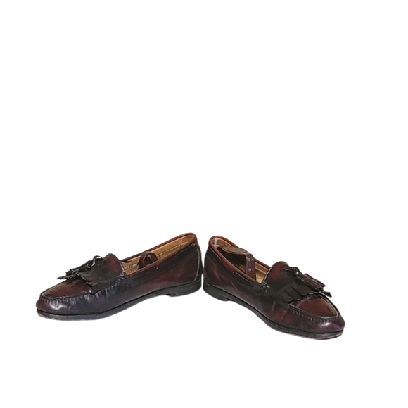 Men Leather Vintage Tassel Burgundy Loafers By G.H.BASS and Co Size 11.5/Men Des - Picture 8 of 9